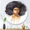 Designart - Portrait of African American Woman X - Modern Metal Circle Wall Art